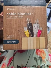 UT WIRE Cable Blanket High Capacity Low Profile Cord Cover & Protector 5' Beige