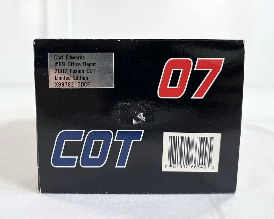 Carl Edwards #99 Office Depot 2007 Ford Fusion CUNA 1:24 M.A. Foto 2 de 4