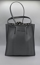 MARC JACOBS The Tag Tote 21 Rock Grey With Graphic Letter Lining-Rare Interior!