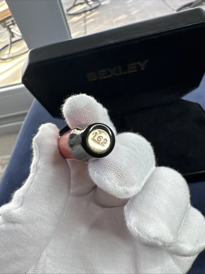 Pluma Estilográfica Bexley Deluxe 2001 #162/250 Naranja Oro 18k M Nuevo en Caja Borde Dorado Foto 3 de 4