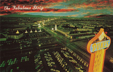Vintage Postcard, The Fabulous Strip, Las Vegas, Nevada, Long Ago