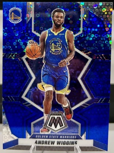 2021-22 Panini Mosaic - Andrew Wiggins #159 Blue Fast Break Prizm /85