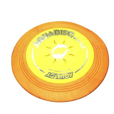 2002 Aqua Disc Fling Yellow Orange Underwater Flying Water Toy Pool Frisbee VTG
