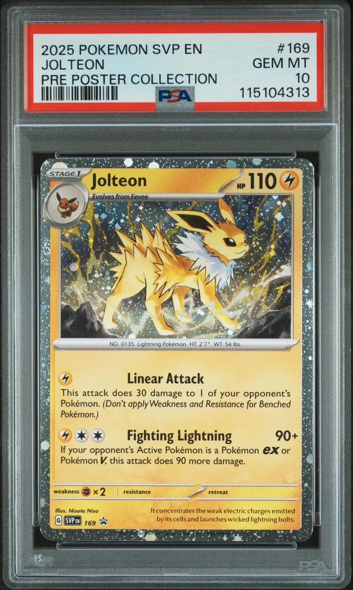 Jolteon Pokémon TCG Professional Sports Authenticator (PSA) Grade