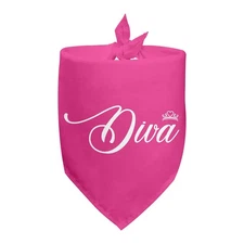 Diva Dog Bandanas Girl Pet Party Supplies Durable Triangle Scarf Pink Dog Ban...
