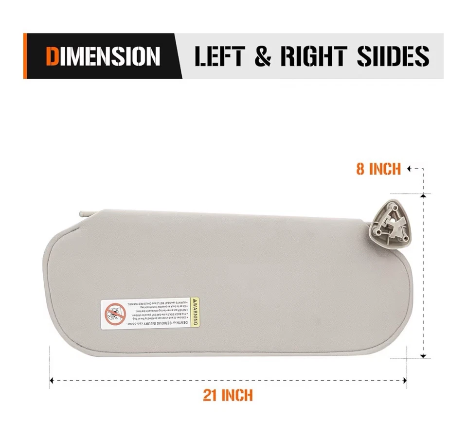 Parasol izquierdo y derecho para Chevy Express 1999-2014 y GMC Savana 1500 Foto 4 de 4