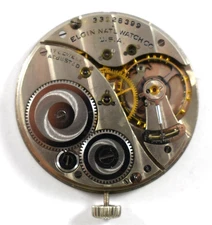 Vintage Elgin Grade 479 12s 17J OF Pocket Watch Movement lot.v3