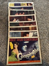 Vintage Movie Lobby Cards (8) "Conspirator" 1949 Robert Taylor Elizabeth Taylor