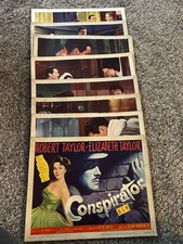 Vintage Movie Lobby Cards (8) "Conspirator" 1949 Robert Taylor Elizabeth Taylor