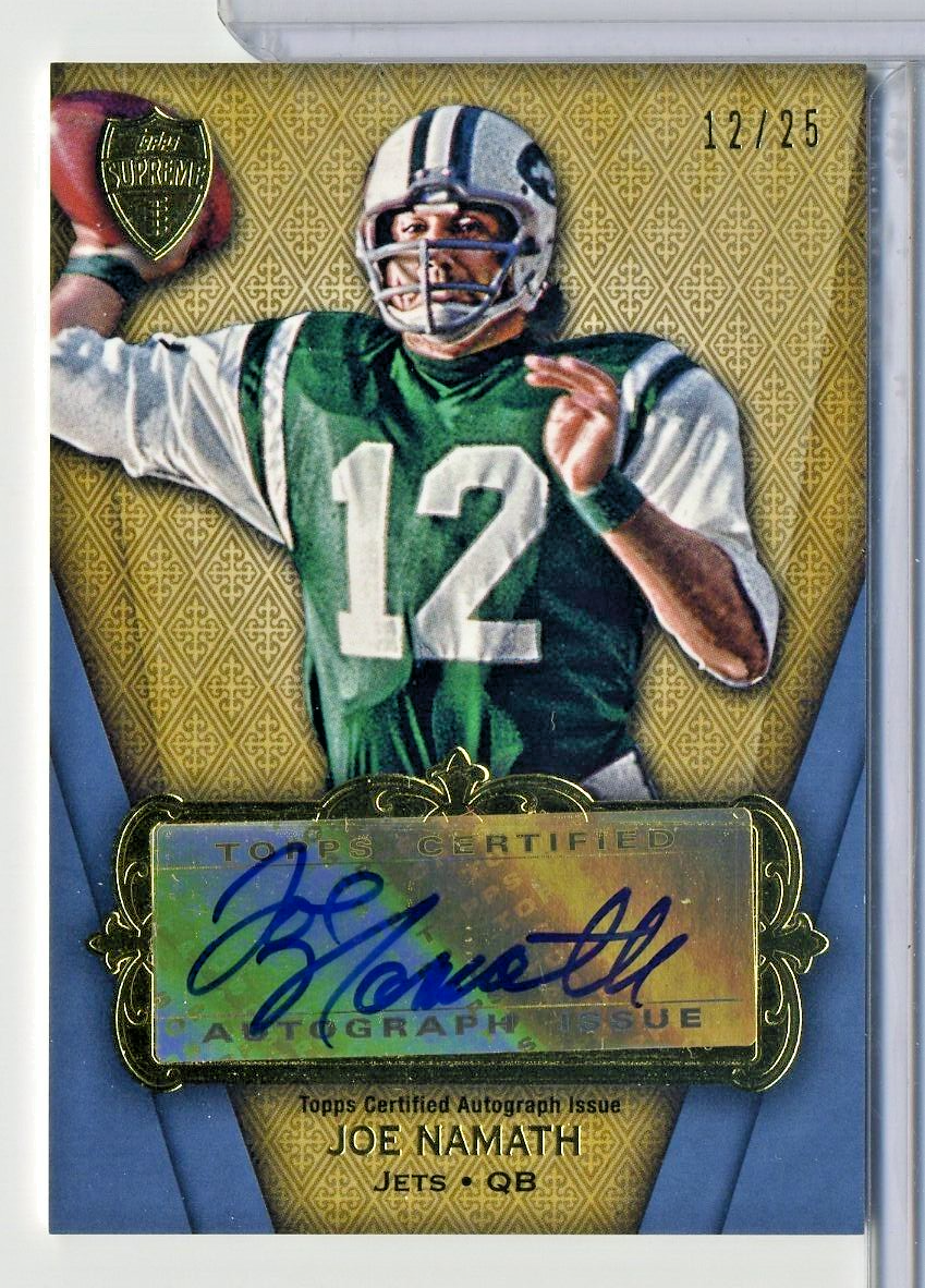 Joe Namath 2012 Supreme Autograph Auto 12/25 (His Jersey ) New York