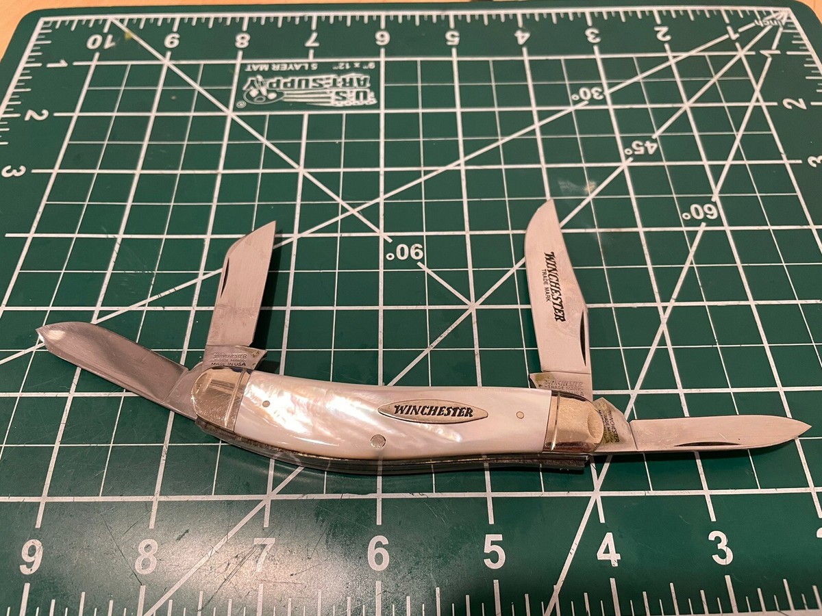 コー Winchester 4849 1998 4-Blade Sowbelly Mother Of Pearl USA