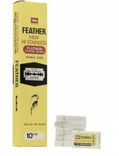 200 FEATHER Shaving Blades Double Edge For Safety Razors Japan Made