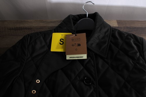 NWT Burberry Fernleigh Quilted Thermoregulated Black Jacket Woman's Size Small - Picture 11 of 13
