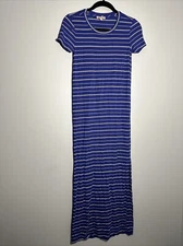 juicy couture royal White and Blue Striped Maxi Dress XS USA Women