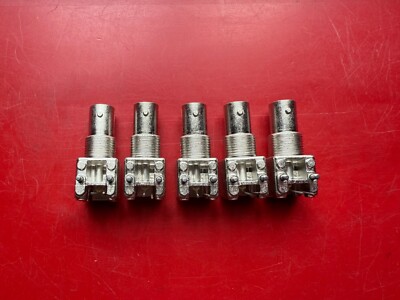 5x 227677-1 AMP RF CONNECTOR BNC JACK R/A 50 OHM PCB MOUNT JACK