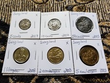 Swaziland 1999-2008 Uncirculated Set - 6 Coins - 5 Cents to 5 Emalangeni - x