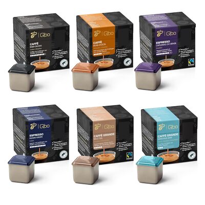 Tchibo Qbo Probierset Caffè & Espresso Around the World Premium Kaffeekapseln 48