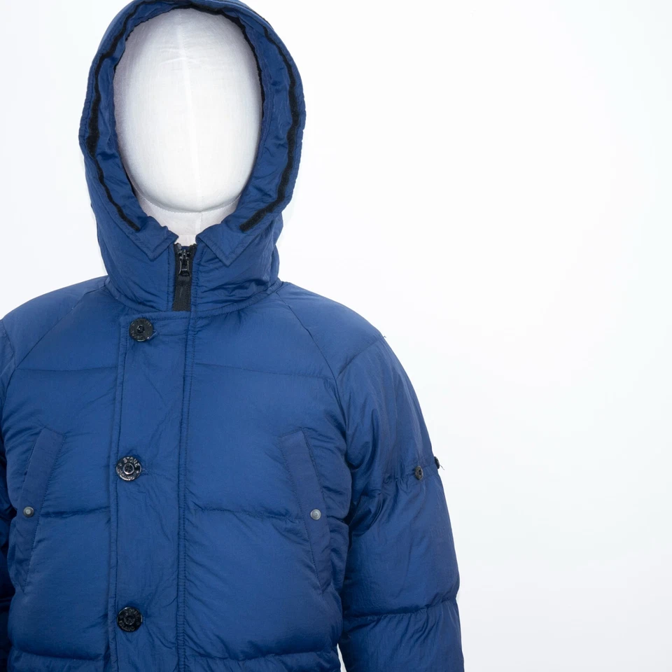 STONE ISLAND Junior Azul Plumón Parka Puffer Chaqueta Abrigo Cremallera Completa 12/152 Foto 3 de 4