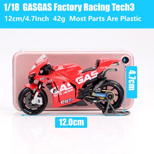 Maisto 1/18 2023 GASGAS Racing Tech3 37 Augusto Fernandez Motorcycle Model Bike - Picture 3 of 12