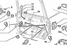 735428433 - Pomello sicurezza portiera FIAT Multipla 1998/2010