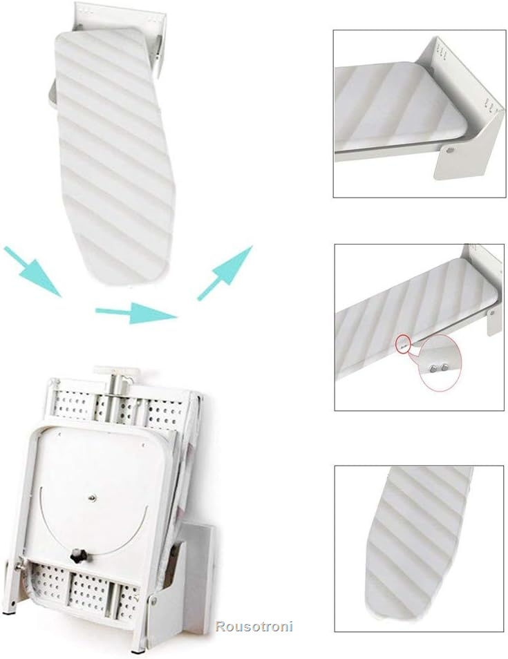 Nisorpa Wall Mounted Ironing Board Folding Away Metal Iron Table 180