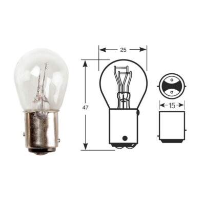 Stop and Tail Bulb x 2 fits Kawasaki KVF750F (Brute Force 750 4x4i) 2008 