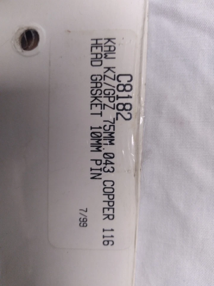 Junta de cabeza de cobre Cometic 75 mm 1166cc Racing Kawasaki Z1000 Z900 C8182 NOS Foto 3 de 3