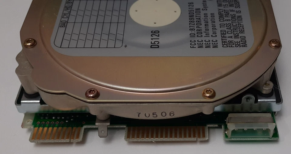 NEC D5126 MFM Festplatte (20MB, retro, 1987) - Bild 3 von 4