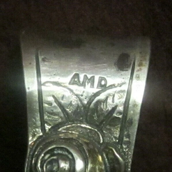 Vintage AMD 800 Silver ROSE SUGAR TONGS 3 3/4" 20g No Mono - Image 3 of 4