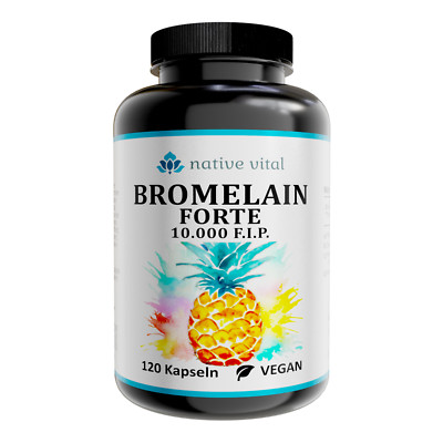 Bromelain Bromelaine 10.000 F.I.P. 1000mg/Tag 120 magensaftresistente Kapseln