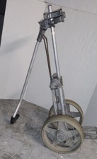 Vintage Bag Boy Auto Aluminum Golf Caddy Push Pull Cart Silver handle Portable