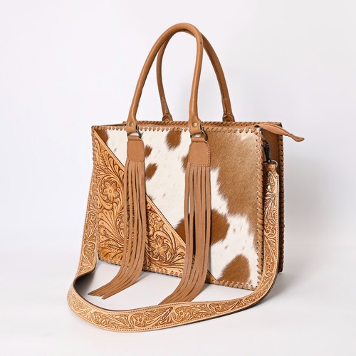 Merbaa Bag Cowhide Ladies Bags Crossbody Fringe Shoulder Tote Bags Weekender - Picture 2 of 23