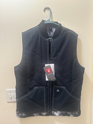 New Converse Reversible Padded Utility Vest Converse Black N50