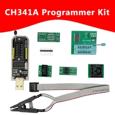 CH341A Programmer Set for EEPROM/SPI Flash SOP8 Clip +1.8V + Adapter + USB Cable
