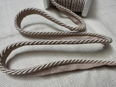 7 mm Flansch Keder Kordel Metallic Gedreht Seil Dekor Borte Kissen - Sand