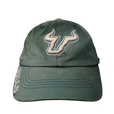 Russell Athletic Men's Slideback Hat Green USF South Florida Bulls Logo