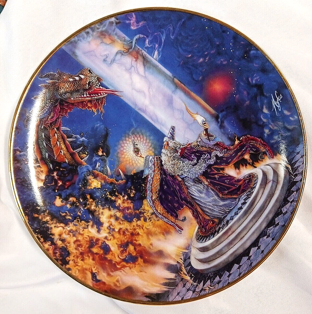 THE DRAGON MASTER ROYAL DOULTON PLATE FRANKLIN MINT MYLES PINKNEY