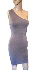 TATA JOLIE One Shoulder Bodycon Bandage Dress Charcoal Sz Small NWT