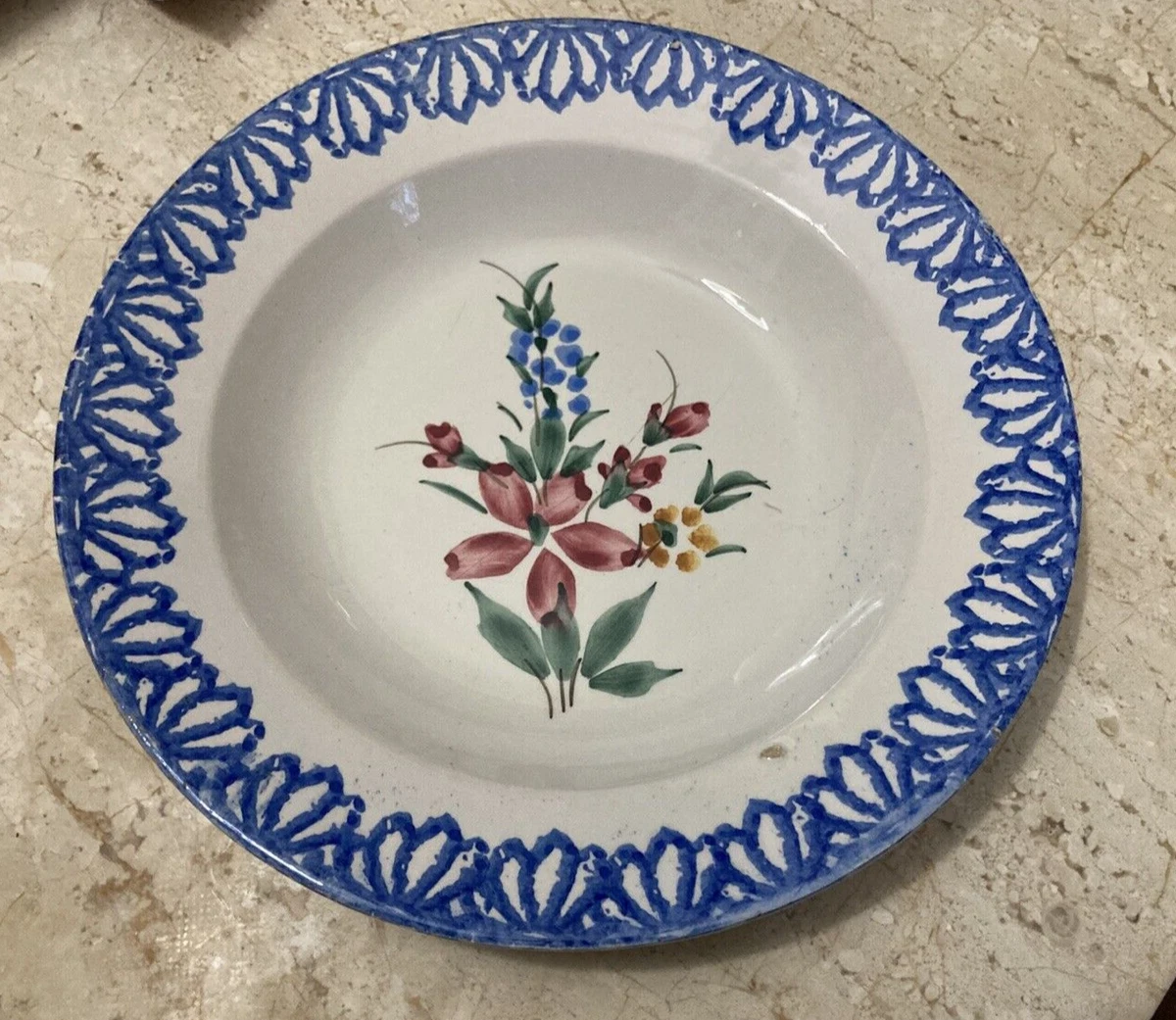 Set tre piatti decorativi da parete in ceramica decorata L20XPR20XH2 cm