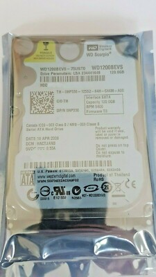 120 GB SATA Western Digital WD1200BEVS-75UST0 5400rpm 2.5'' Festplatte Neu