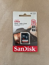 Sandisk Ultra 16GB SDHC Memory Flash Card UHS-IClass 48MB/S 320X SD