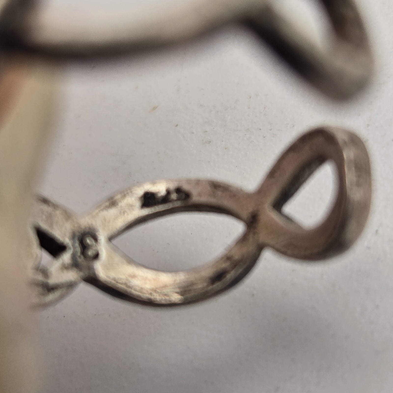Infinity Loop Ring? Sterling Silver(?) With 2-out… - image 7