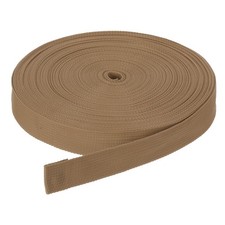 25Yard x 1" Width Nylon Webbing Strap Poly Flat Webbing Strapping Light Brown
