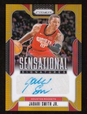 2024-25 Panini Prizm Sensational Signatures Jabari Smith Jr. Gold Prizm Auto /10