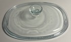 Replacement Lid Pyrex F-12-C Ribbed Clear Glass Lid For 1.5 Qt French White Oval — photo 1