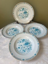 Porcelaine de Limoges Haviland Nankin  4 grandes Assiettes creuses (diam:23,5 cm