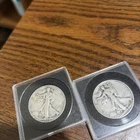 1937 - 1938 walking liberty half dollar coin silver / with cases