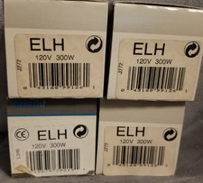 Projector Lamp ELH GE Apollo 300W 120V Made in USA NOS Lot of 4