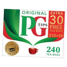 PG Tips Non-Pyramid Tea Bags - 240 Count 240 Count Pack of 1 Black Tea