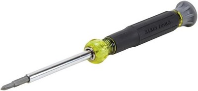 Klein Tools 32581 4-in-1 Electronics Screwdriver Set 4-in-1, Yellow/Black 